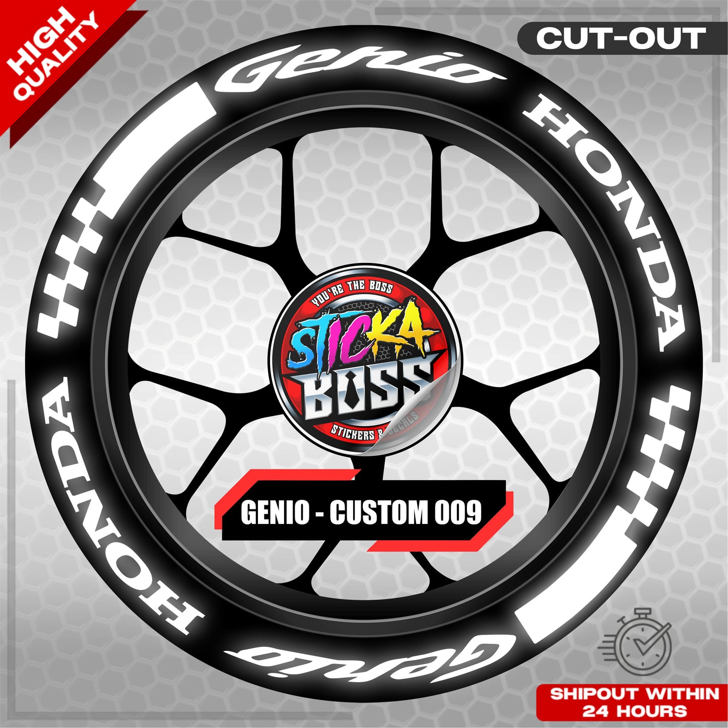 GENIO MAG STICKER SET ( 2 MAGS ) - CUSTOM 009 | VINYL WATERPROOF CUT-OUT DECALS