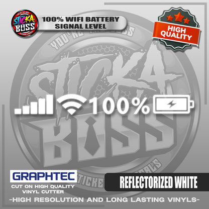 100% WIFI BATTERY SIGNAL LEVEL | VINYL WATERPROOF CUT-OUT STICKER DECALS【Stickaboss】