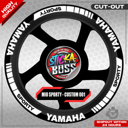 MIO SPORTY MAG STICKER SET ( 2 MAGS ) - CUSTOM 001 | VINYL WATERPROOF CUT-OUT DECALS
