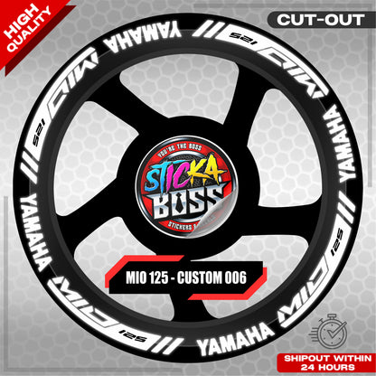 MIO 125  MAG STICKER SET  ( 2 MAGS ) - CUSTOM 006 | VINYL WATERPROOF CUT-OUT DECALS