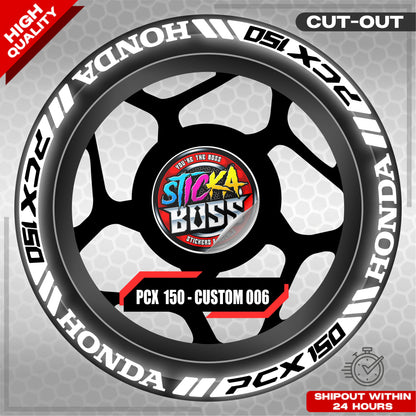 PCX 150 MAG STICKER SET ( 2 MAGS ) - CUSTOM 006 | VINYL WATERPROOF CUT-OUT DECALS