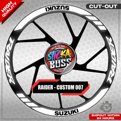 RAIDER R150 MAGS STICKER SET ( 2 MAGS ) - CUSTOM 007 | VINYL WATERPROOF CUT-OUT DECALS