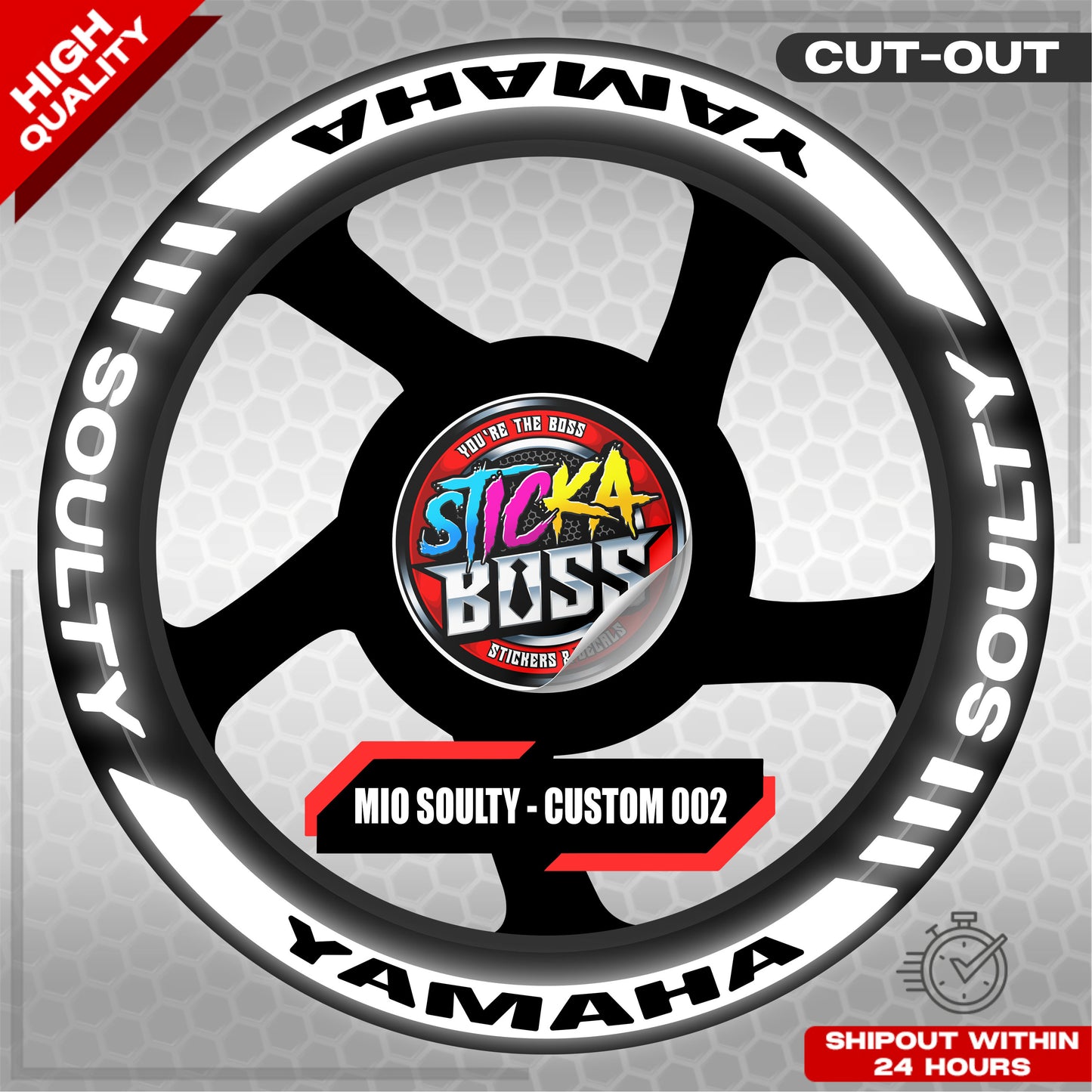 MIO SOULTY MAG STICKER SET ( 2 MAGS ) - CUSTOM 002 | VINYL WATERPROOF CUT-OUT DECALS