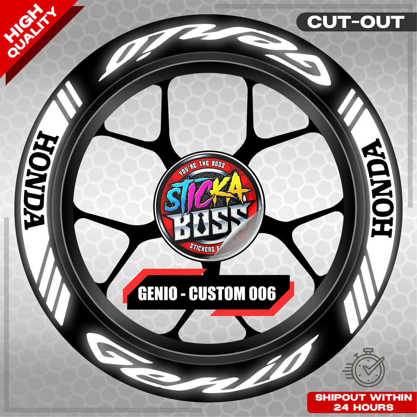 GENIO MAG STICKER SET ( 2 MAGS ) - CUSTOM 006 | VINYL WATERPROOF CUT-OUT DECALS