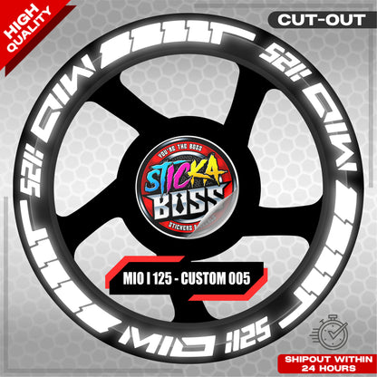 MIO I 125 MAG STICKER SET  ( 2 MAGS ) - CUSTOM 005 | VINYL WATERPROOF CUT-OUT DECALS