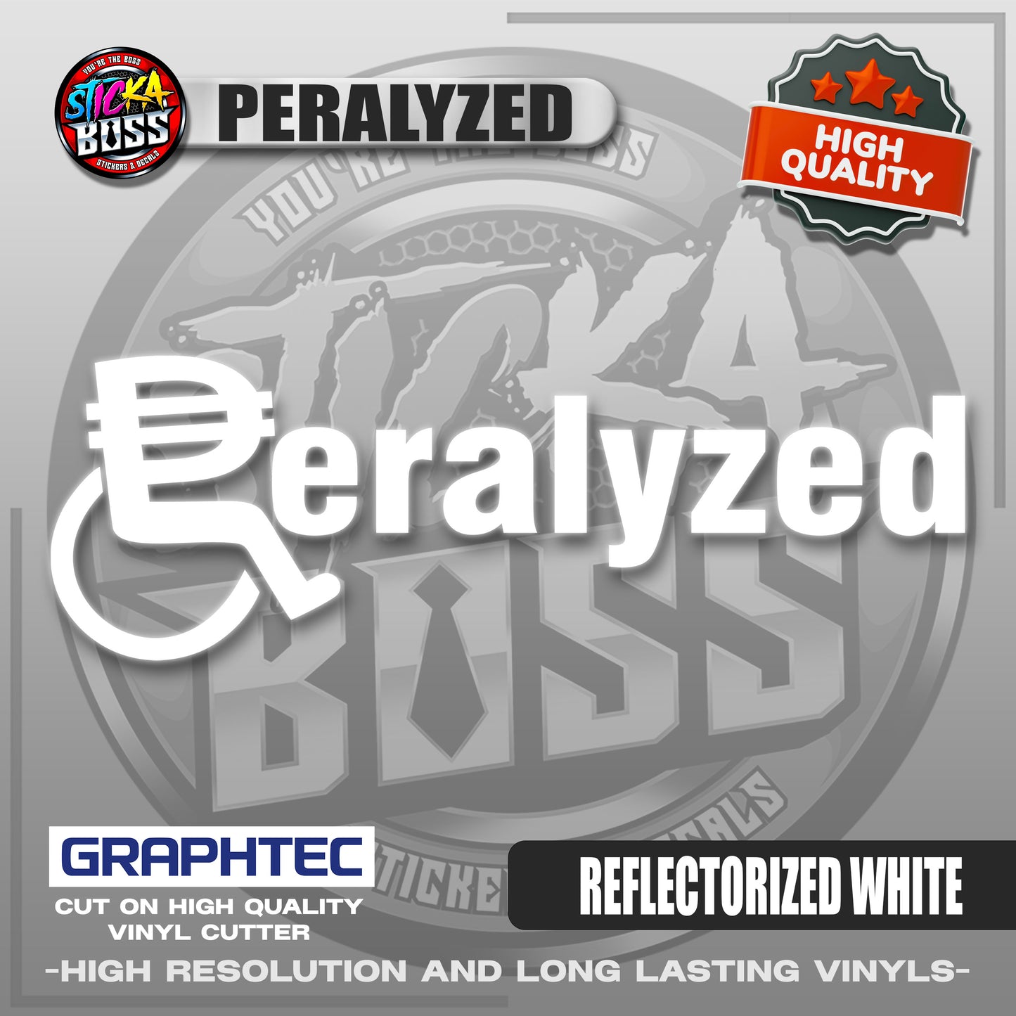 PERALYZED | VINYL WATERPROOF CUT-OUT STICKER DECALS【Stickaboss】