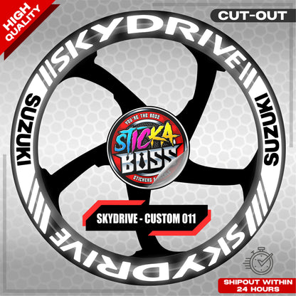 SKYDRIVE MAG STICKER SET ( 2 MAGS ) - CUSTOM 011 | VINYL WATERPROOF CUT-OUT DECALS