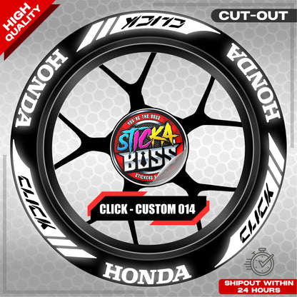 CLICK 125 / 150 / 160 MAG STICKER SET  ( 2 MAGS ) - CUSTOM 014 | VINYL WATERPROOF CUT-OUT DECALS