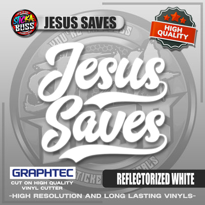 JESUS SAVES | VINYL WATERPROOF CUT-OUT STICKER DECALS【Stickaboss】