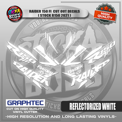 RAIDER 150 FI CUT OUT DECALS ( STOCK R150 2021) | VINYL WATERPROOF CUT-OUT STICKER DECALS