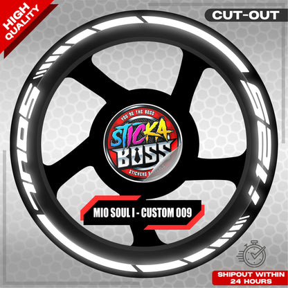 MIO SOUL I 125 MAG STICKER SET ( 2 MAGS ) - CUSTOM 009 | VINYL WATERPROOF CUT-OUT DECALS
