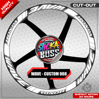 WAVE 110 / 125 MAG STICKER SET ( 2 MAGS ) - CUSTOM 008 | VINYL WATERPROOF CUT-OUT DECALS