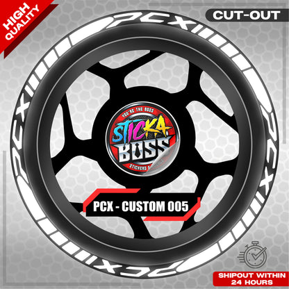 PCX 150 / 160 MAGS STICKER SET  ( 2 MAGS ) - CUSTOM 005 | VINYL WATERPROOF CUT-OUT DECALS
