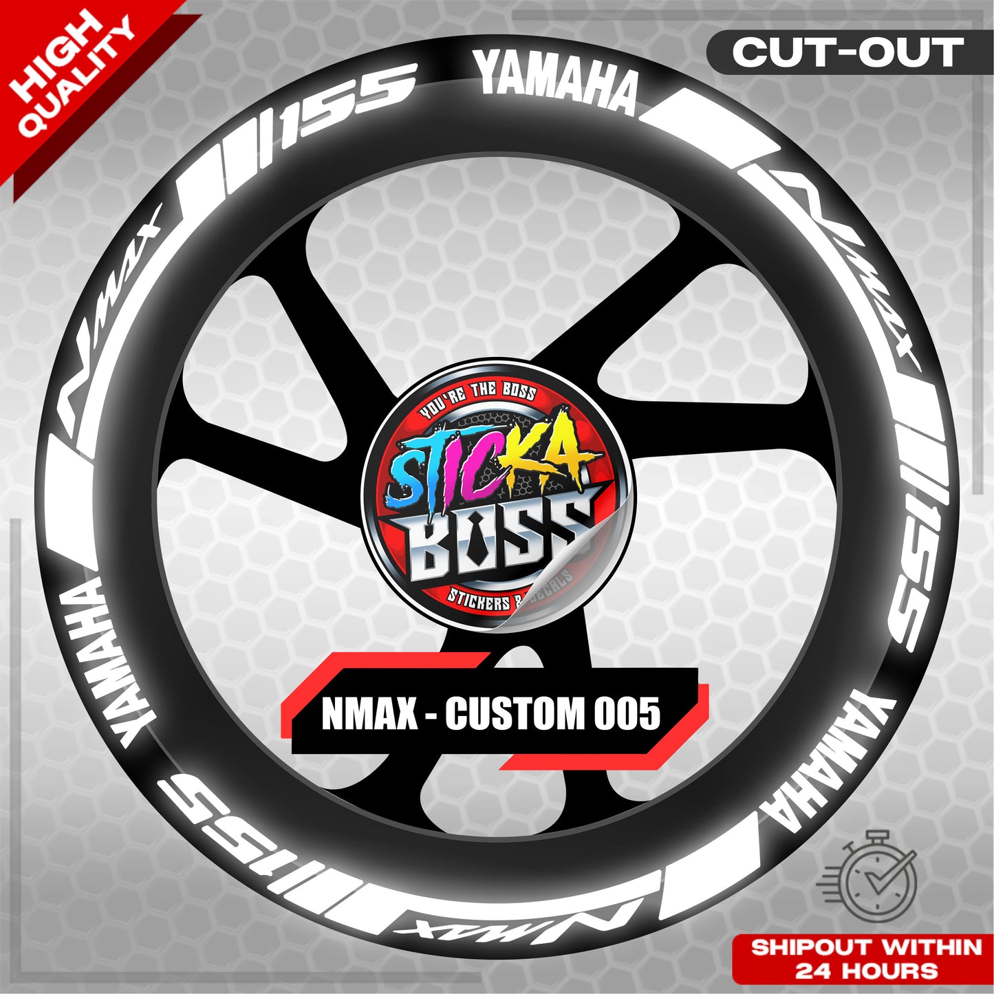 NMAX 155 MAG STICKER SET ( 2 MAGS ) - CUSTOM 005 | VINYL WATERPROOF CUT-OUT DECALS