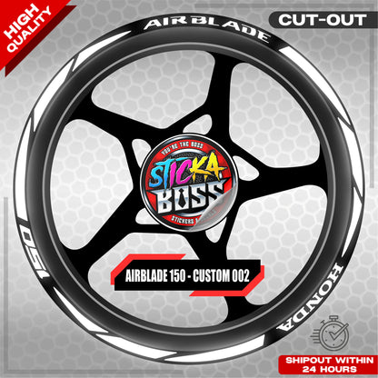 AIRBLADE 150 MAG STICKER SET ( 2 MAGS ) - CUSTOM 002 | VINYL WATERPROOF CUT-OUT DECALS