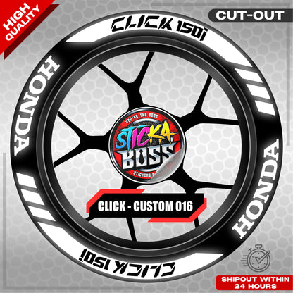 CLICK 150 MAG STICKER SET ( 2 MAGS ) - CUSTOM 016 | VINYL WATERPROOF CUT-OUT DECALS