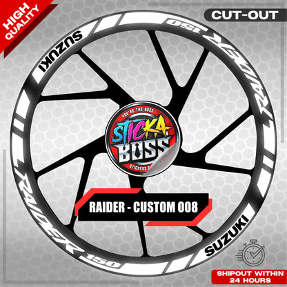 RAIDER R150 MAGS STICKER SET ( 2 MAGS ) - CUSTOM 008 | VINYL WATERPROOF CUT-OUT DECALS