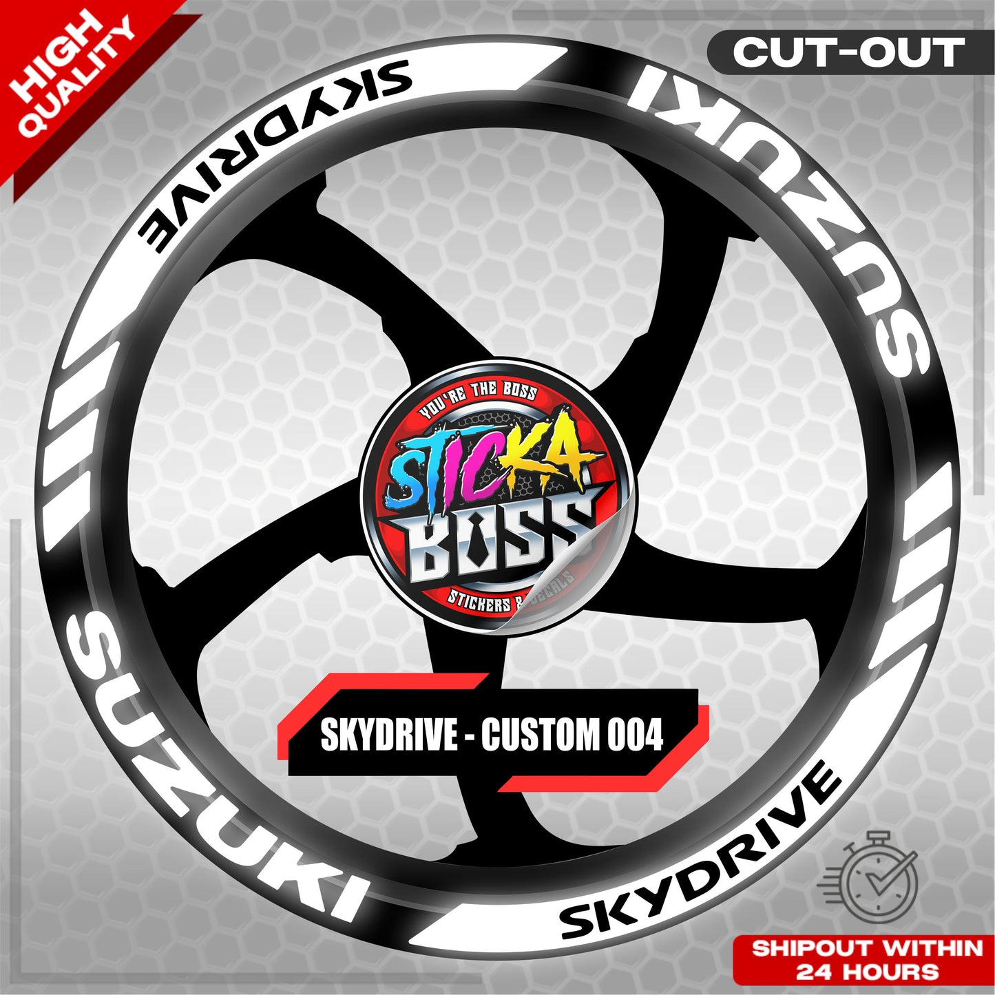 SKYDRIVE MAG STICKER SET  ( 2 MAGS ) - CUSTOM 004 | VINYL WATERPROOF CUT-OUT DECALS