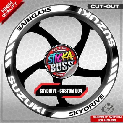 SKYDRIVE MAG STICKER SET  ( 2 MAGS ) - CUSTOM 004 | VINYL WATERPROOF CUT-OUT DECALS