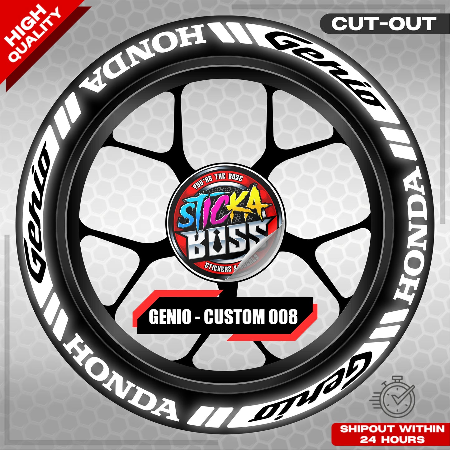 GENIO MAG STICKER SET ( 2 MAGS ) - CUSTOM 008 | VINYL WATERPROOF CUT-OUT DECALS