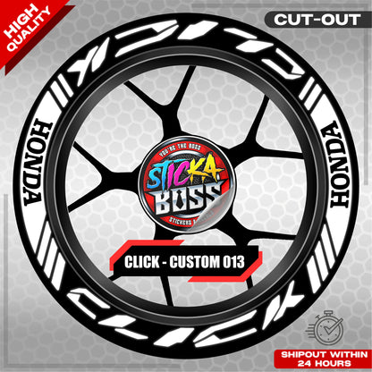 CLICK 125 / 150 / 160 MAG STICKER SET  ( 2 MAGS ) - CUSTOM 013 | VINYL WATERPROOF CUT-OUT DECALS