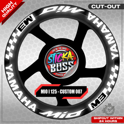 MIO I 125 MAG STICKER SET  ( 2 MAGS ) - CUSTOM 007 | VINYL WATERPROOF CUT-OUT DECALS