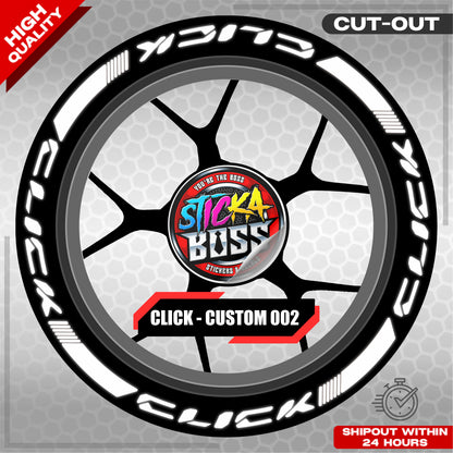 CLICK 125 / 150 / 160 MAGS STICKER SET  ( 2 MAGS ) - CUSTOM 002 | VINYL WATERPROOF CUT-OUT DECALS