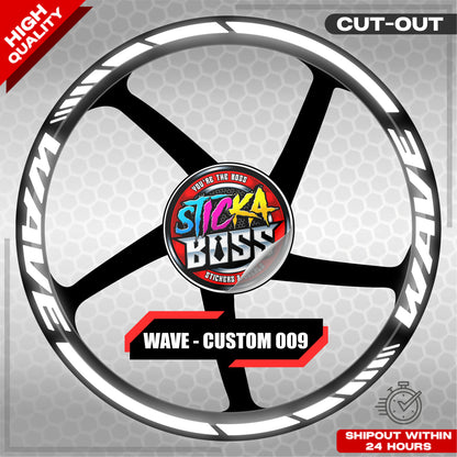 WAVE 110 / 125 MAG STICKER SET ( 2 MAGS ) - CUSTOM 009 | VINYL WATERPROOF CUT-OUT DECALS