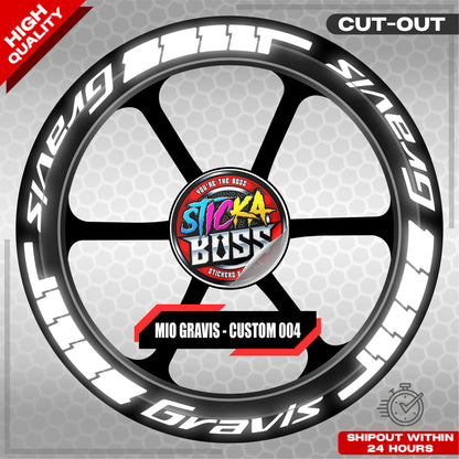 MIO GRAVIS MAG STICKER SET ( 2 MAGS ) - CUSTOM 004 | VINYL WATERPROOF CUT-OUT DECALS