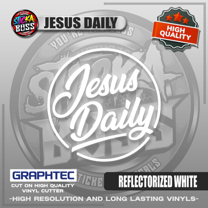 JESUS DAILY | VINYL WATERPROOF CUT-OUT STICKER DECALS【Stickaboss】