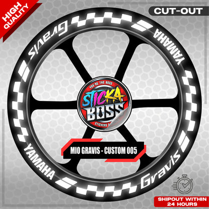 MIO GRAVIS MAG STICKER SET ( 2 MAGS ) - CUSTOM 005 | VINYL WATERPROOF CUT-OUT DECALS