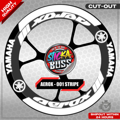 AEROX MAG STICKER SET  ( 2 MAGS ) - 001 STRIPE | VINYL WATERPROOF CUT-OUT DECALS