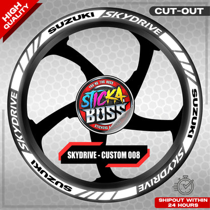 SKYDRIVE MAG STICKER SET ( 2 MAGS ) - CUSTOM 008 | VINYL WATERPROOF CUT-OUT DECALS