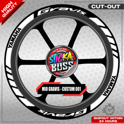 MIO GRAVIS MAG STICKER SET ( 2 MAGS ) - CUSTOM 001 | VINYL WATERPROOF CUT-OUT DECALS