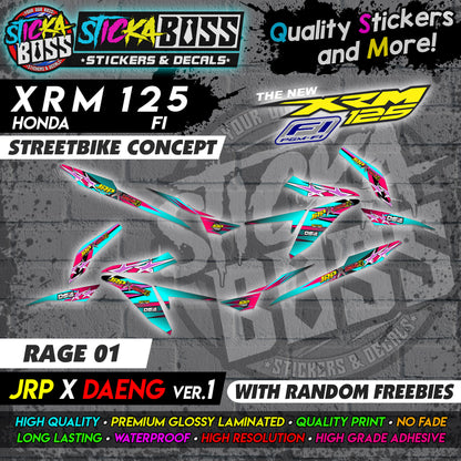 XRM 125 FI Decals - (JRP x DAENG VER.1) [STREET BIKE CONCEPT]【PREMIUM GLOSSY LAMINATED】