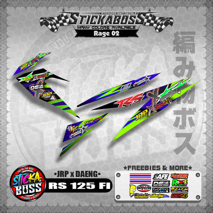RS 125 FI Decals (JRP x DAENG) [ASSORTED COLORS]【PREMIUM GLOSSY LAMINATED】