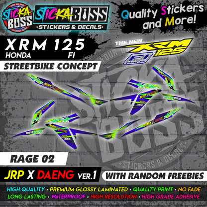 XRM 125 FI Decals - (JRP x DAENG VER.1) [STREET BIKE CONCEPT]【PREMIUM GLOSSY LAMINATED】