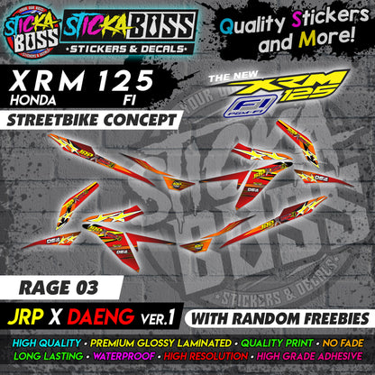 XRM 125 FI Decals - (JRP x DAENG VER.1) [STREET BIKE CONCEPT]【PREMIUM GLOSSY LAMINATED】