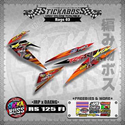 RS 125 FI Decals (JRP x DAENG) [ASSORTED COLORS]【PREMIUM GLOSSY LAMINATED】