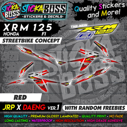 XRM 125 FI Decals - (JRP x DAENG VER.1) [STREET BIKE CONCEPT]【PREMIUM GLOSSY LAMINATED】