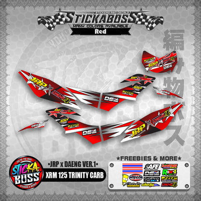 XRM 125 TRINITY CARB DECALS - (JRP x DAENG VER.1)【PREMIUM GLOSSY LAMINATED】