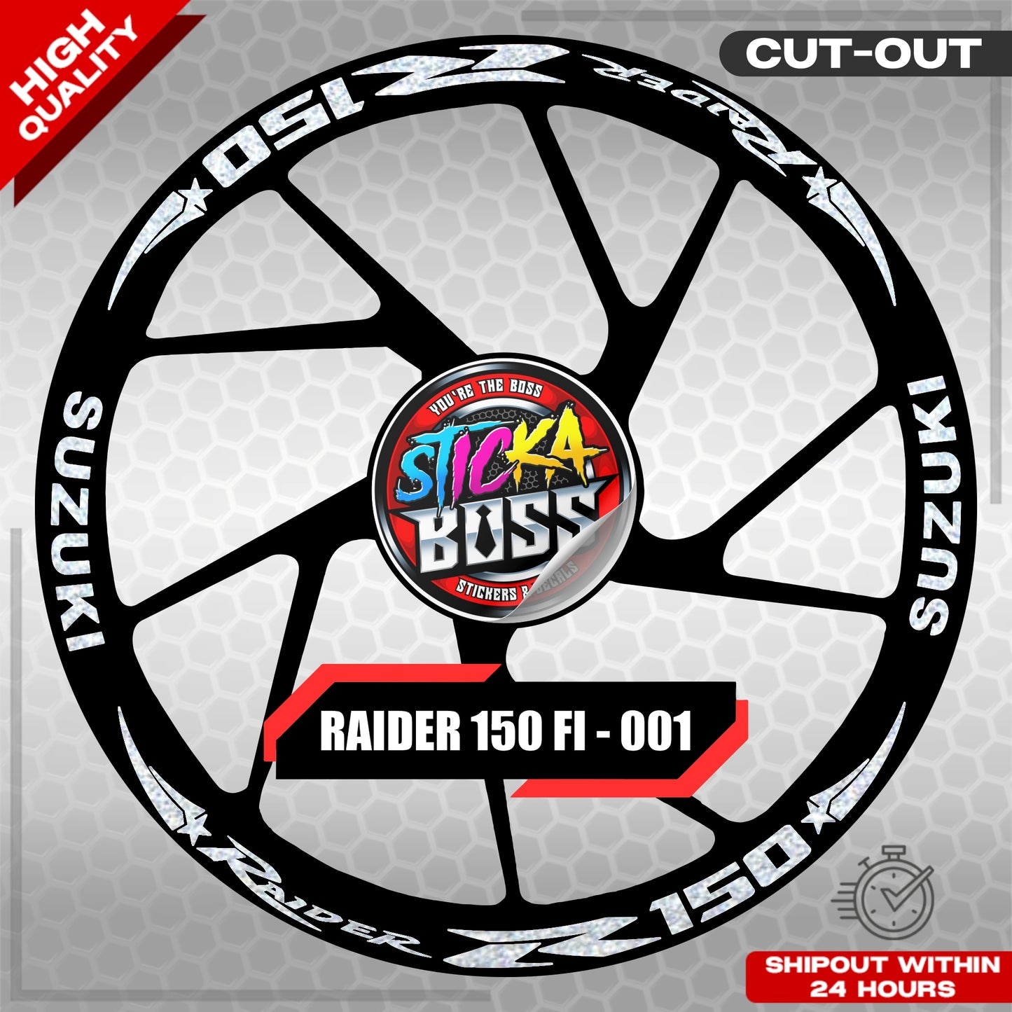 Suzuki Raider R150 Mag Sticker - 001 Star | VINYL WATERPROOF CUT-OUT DECALS