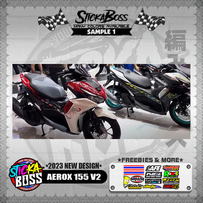AEROX 155 V2 MALAYSIAN DECALS ( 2023 NEW DESIGN )【WITH FREEBIES】