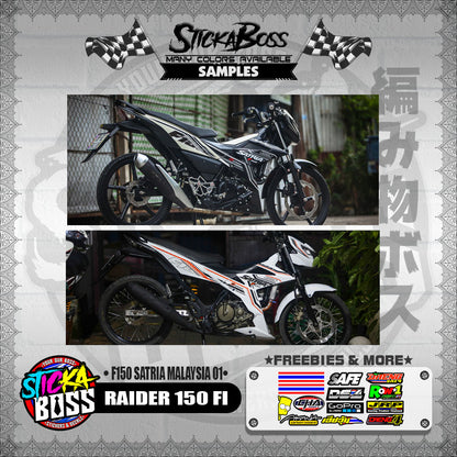 RAIDER 150 FI MALAYSIAN DECALS ( F150 SATRIA MALAYSIA 01 )【WITH FREEBIES】