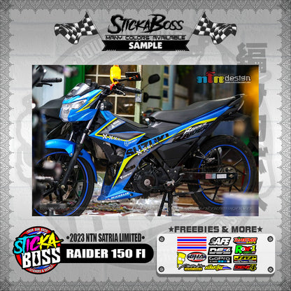 RAIDER 150 FI DECALS ( 2023 NTN SATRIA LIMITED )【WITH FREEBIES】