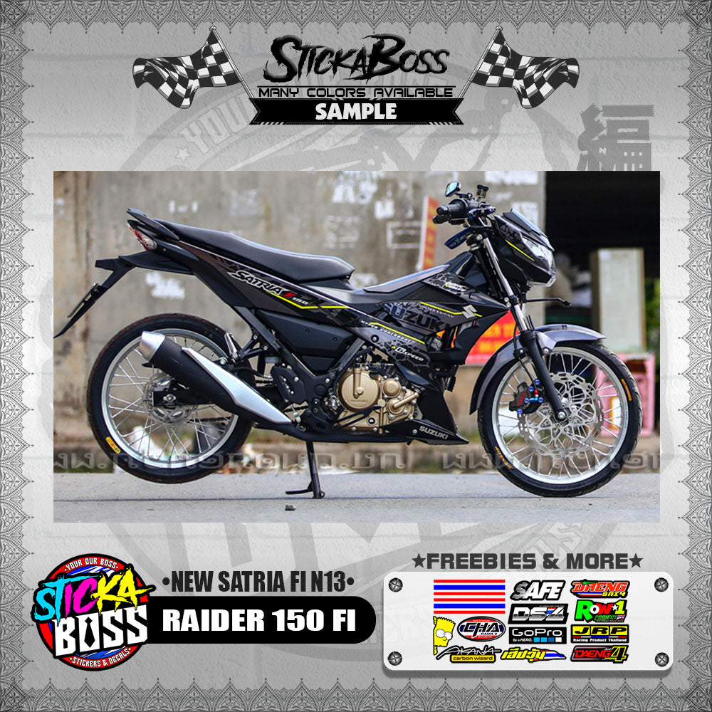 RAIDER 150 FI DECALS ( NEW SATRIA FI N13 )【WITH FREEBIES】