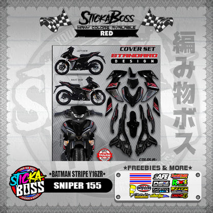 SNIPER 155 DECALS ( BATMAN STRIPE Y16ZR )【WITH FREEBIES】
