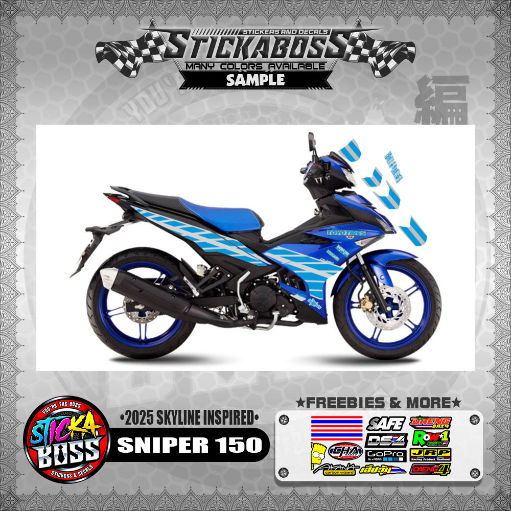 SNIPER 150 STICKER DECALS ( 2025 SKYLINE INSPIRED )【WITH FREEBIES】
