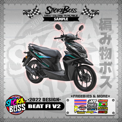 Beat V2 Malaysian Decals ( 2022 Design )【WITH FREEBIES】 Malaysia Concept