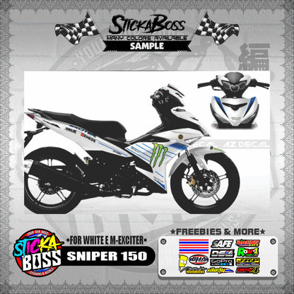 SNIPER 150 DECALS ( FOR WHITE E M-EXCITER )【WITH FREEBIES】